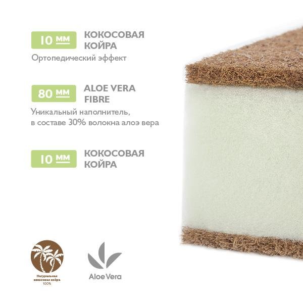 Детский матрас "Flex Cotton Oval" 125х75х10 см , арт. ФК-01/4