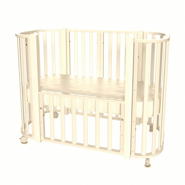 Кроватка MALIKA VERONA 4 в 1 слоновая кость, стойки слоновая кость